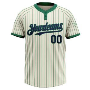Cream Kelly Green Pinstripe Navy Two Button Unisex Softball Jersey Custom Team Softball Jersey 2 msru8j.jpg