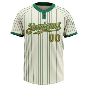 Cream Kelly Green Pinstripe Old Gold Two Button Unisex Softball Jersey Custom Team Softball Jersey 2 gte6hc.jpg