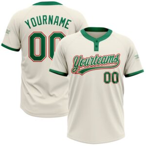 Cream Kelly Green Red Two Button Unisex&hellip;