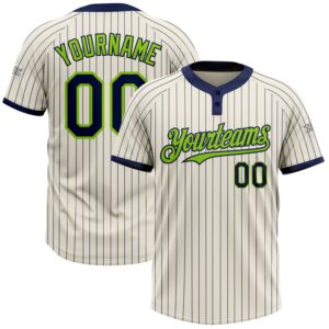Cream Navy Pinstripe Neon Green Two Button&hellip;
