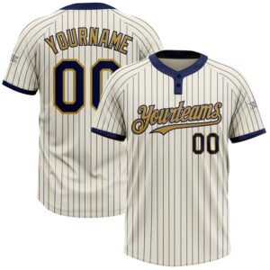 Cream Navy Pinstripe Old Gold Two Button&hellip;