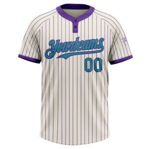 Cream Purple Pinstripe Teal Two Button Unisex Softball Jersey Custom Team Softball Jersey 2 boa4oy.jpg