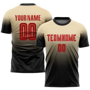 Cream Red Black Sublimation Fade Fashion Soccer&hellip;