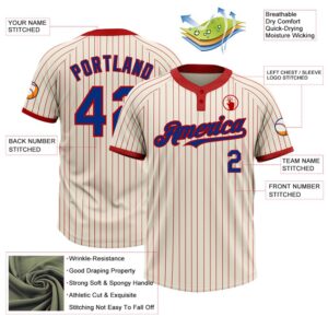 Cream Red Pinstripe Royal Two Button Unisex Softball Jersey Custom Team Softball Jersey 3 mhngio.jpg