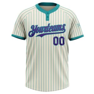 Cream Teal Pinstripe Purple Two Button Unisex Softball Jersey Custom Team Softball Jersey 2 ae1uzu.jpg