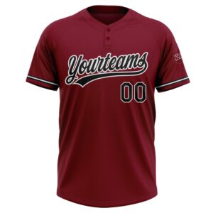Crimson Black White Two Button Unisex Softball Jersey Custom Team Softball Jersey 2 ags9r2.jpg