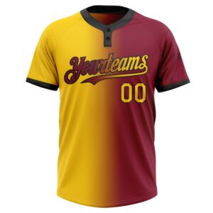 Crimson Yellow Black Gradient Fashion Two Button Unisex Softball Jersey Custom Team Softball Jersey 2 jvlrid.jpg