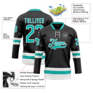 Custom Black Aqua White Hockey Lace Neck Jersey New Hockey Jersey Personali Sport Team Jersey Shirt 3 lb0qpg.jpg