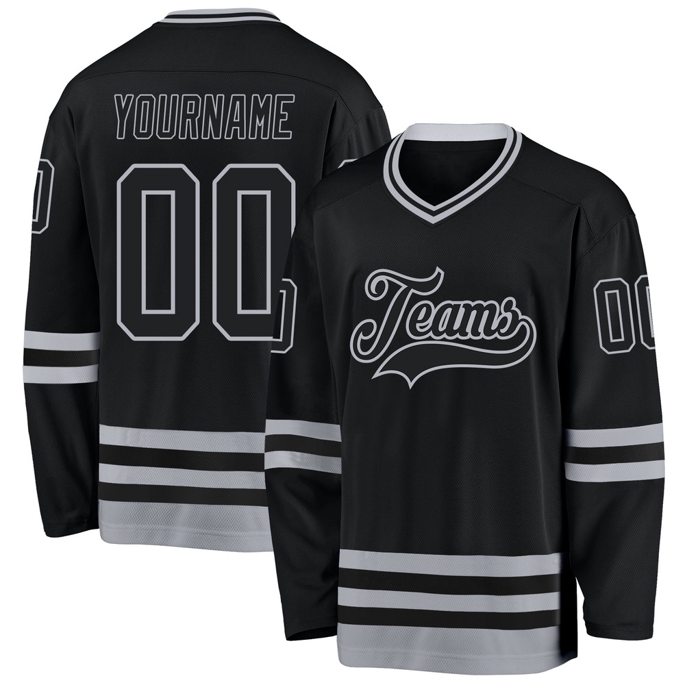 Custom Black Gray Hockey Jersey, New Hockey Jersey, Personali Sport Team Jersey Shirt