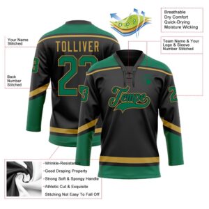 Custom Black Kelly Green Old Gold Hockey Lace Neck Jersey New Hockey Jersey Personali Sport Team Jersey Shirt 3 qvqefa.jpg