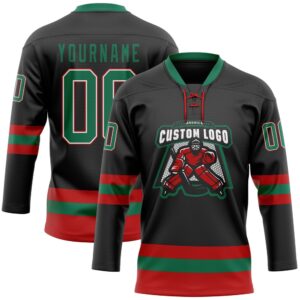 Custom Black Kelly Green Red Hockey Lace Neck Jersey New Hockey Jersey Personali Sport Team Jersey Shirt 2 fhn6ax.jpg