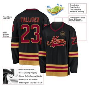 Custom Black Maroon Old Gold Hockey Jersey New Hockey Jersey Personali Sport Team Jersey Shirt 3 ul5ex3.jpg