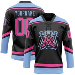 Custom Black Pink Light Blue Hockey Lace Neck Jersey New Hockey Jersey Personali Sport Team Jersey Shirt 2 px0ebr.jpg