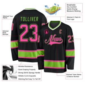 Custom Black Pink Neon Green Hockey Jersey New Hockey Jersey Personali Sport Team Jersey Shirt 2 pbzxoo.jpg