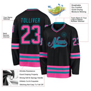 Custom Black Pink Teal Hockey Jersey New Hockey Jersey Personali Sport Team Jersey Shirt 3 mupnz2.jpg