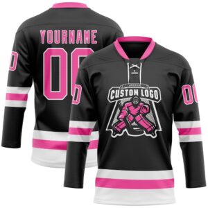 Custom Black Pink White Hockey Lace Neck Jersey New Hockey Jersey Personali Sport Team Jersey Shirt 2 kwzoo0.jpg