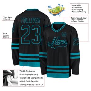 Custom Black Teal Hockey Jersey New Hockey Jersey Personali Sport Team Jersey Shirt 3 hitz24.jpg