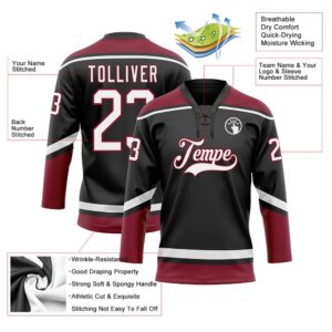 Custom Black White Crimson Hockey Lace Neck Jersey New Hockey Jersey Personali Sport Team Jersey Shirt 3 vfspqj.jpg
