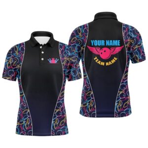 Custom Bowling Pattern Polo Shirts For Men,&hellip;