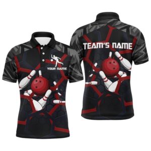 Custom Bowling Polo Shirt For Men Camo&hellip;