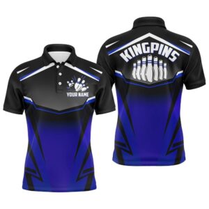 Custom Bowling Shirt For Men, Kingpins Blue&hellip;