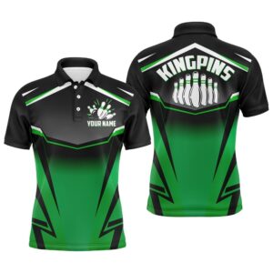 Custom Bowling Shirt For Men Kingpins Green&hellip;