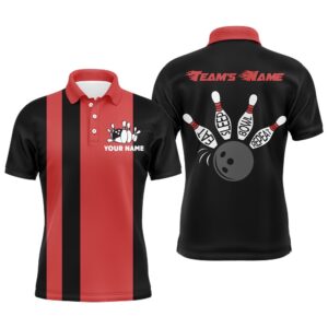 Custom Bowling Shirt For Men, Vintage Red&Black&hellip;