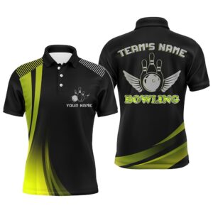Custom Bowling Shirt For Men, Yellow&Black Bowling&hellip;