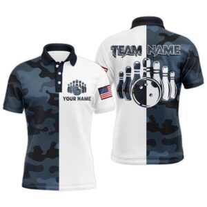 Custom Bowling Shirts With Name Camo Bowling&hellip;