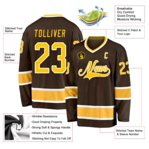 Custom Brown Gold White Hockey Jersey New Hockey Jersey Personali Sport Team Jersey Shirt 2 ktoawi.jpg
