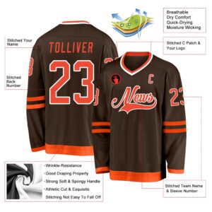 Custom Brown Orange White Hockey Jersey New Hockey Jersey Personali Sport Team Jersey Shirt 2 ddbjko.jpg