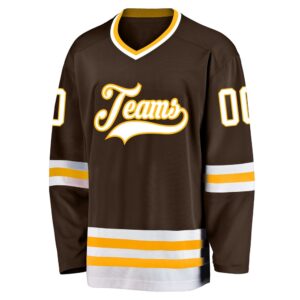 Custom Brown White Gold Hockey Jersey New Hockey Jersey Personali Sport Team Jersey Shirt 2 se8thx.jpg