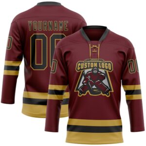 Custom Burgundy Black Old Gold Hockey Lace Neck Jersey New Hockey Jersey Personali Sport Team Jersey Shirt 2 xihxsa.jpg
