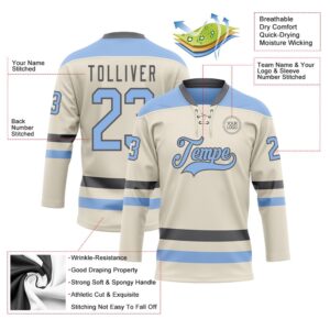 Custom Cream Light Blue Steel Gray Hockey Lace Neck Jersey New Hockey Jersey Personali Sport Team Jersey Shirt 3 ozfhjs.jpg