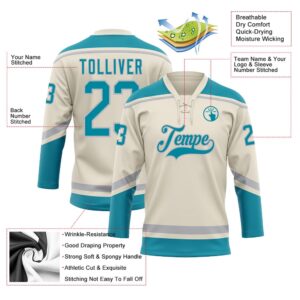 Custom Cream Teal Gray Hockey Lace Neck Jersey New Hockey Jersey Personali Sport Team Jersey Shirt 3 zcqntr.jpg
