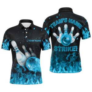 Custom Flames Bowling Shirt For Men, Strike&hellip;