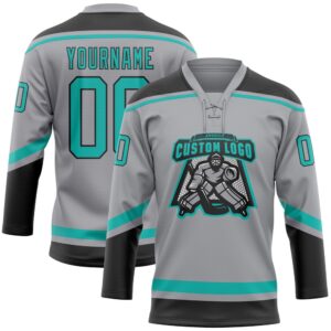 Custom Gray Aqua Black Hockey Lace Neck Jersey New Hockey Jersey Personali Sport Team Jersey Shirt 2 wspdsj.jpg