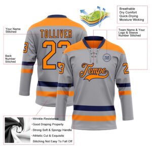 Custom Gray Bay Orange Navy Hockey Lace Neck Jersey New Hockey Jersey Personali Sport Team Jersey Shirt 3 uhsng2.jpg