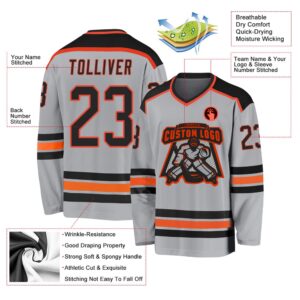 Custom Gray Black Orange Hockey Jersey New Hockey Jersey Personali Sport Team Jersey Shirt 3 xlilyx.jpg