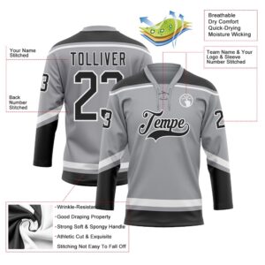 Custom Gray Black White Hockey Lace Neck Jersey New Hockey Jersey Personali Sport Team Jersey Shirt 3 ojqold.jpg