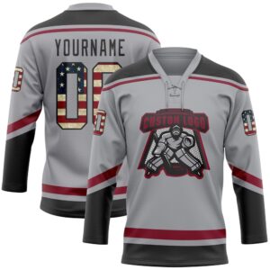 Custom Gray Vintage USA Flag Black Crimson Hockey Lace Neck Jersey New Hockey Jersey Personali Sport Team Jersey Shirt 2 mizusj.jpg