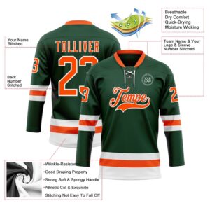 Custom Green Orange White Hockey Lace Neck Jersey New Hockey Jersey Personali Sport Team Jersey Shirt 3 vc3dbv.jpg