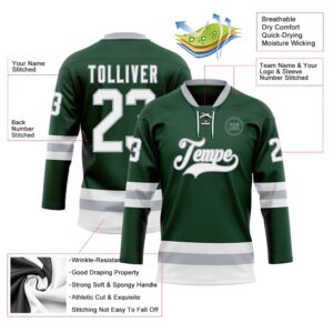 Custom Green White Gray Hockey Lace Neck Jersey New Hockey Jersey Personali Sport Team Jersey Shirt 3 c6zgox.jpg
