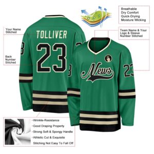 Custom Kelly Green Black Cream Hockey Jersey New Hockey Jersey Personali Sport Team Jersey Shirt 2 gxqvos.jpg