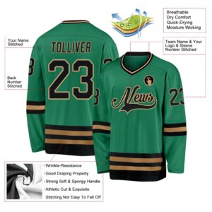 Custom Kelly Green Black Old Gold Hockey Jersey New Hockey Jersey Personali Sport Team Jersey Shirt 2 cuinko.jpg