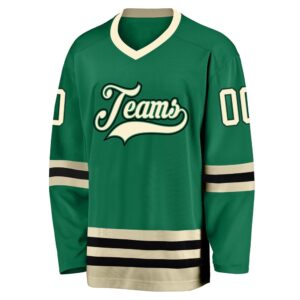 Custom Kelly Green Cream Black Hockey Jersey New Hockey Jersey Personali Sport Team Jersey Shirt 2 dak3kr.jpg