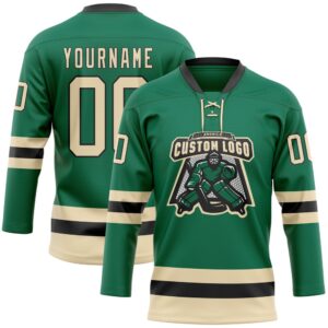 Custom Kelly Green Cream Black Hockey Lace Neck Jersey New Hockey Jersey Personali Sport Team Jersey Shirt 2 ed0tk5.jpg