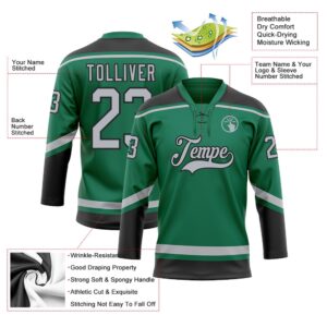 Custom Kelly Green Gray Black Hockey Lace Neck Jersey New Hockey Jersey Personali Sport Team Jersey Shirt 3 ajnacj.jpg