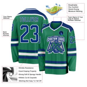 Custom Kelly Green Royal White Hockey Jersey New Hockey Jersey Personali Sport Team Jersey Shirt 3 hmxi3g.jpg