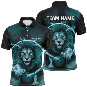 Custom Lion Bowling Polo Shirts For Men,&hellip;